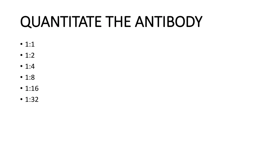 quantitate the antibody quantitate the antibody