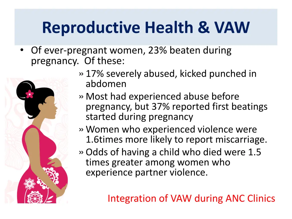 reproductive health vaw