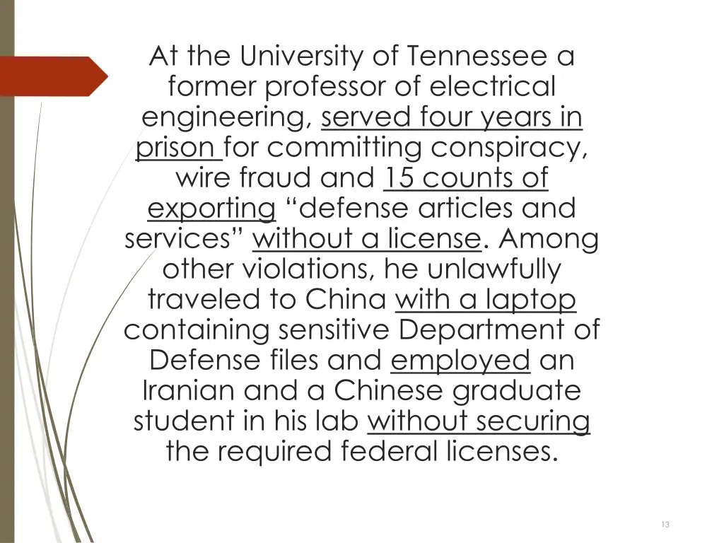 at the university of tennessee a former professor