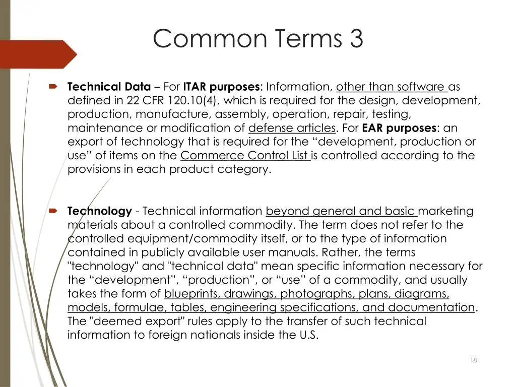 common terms 3
