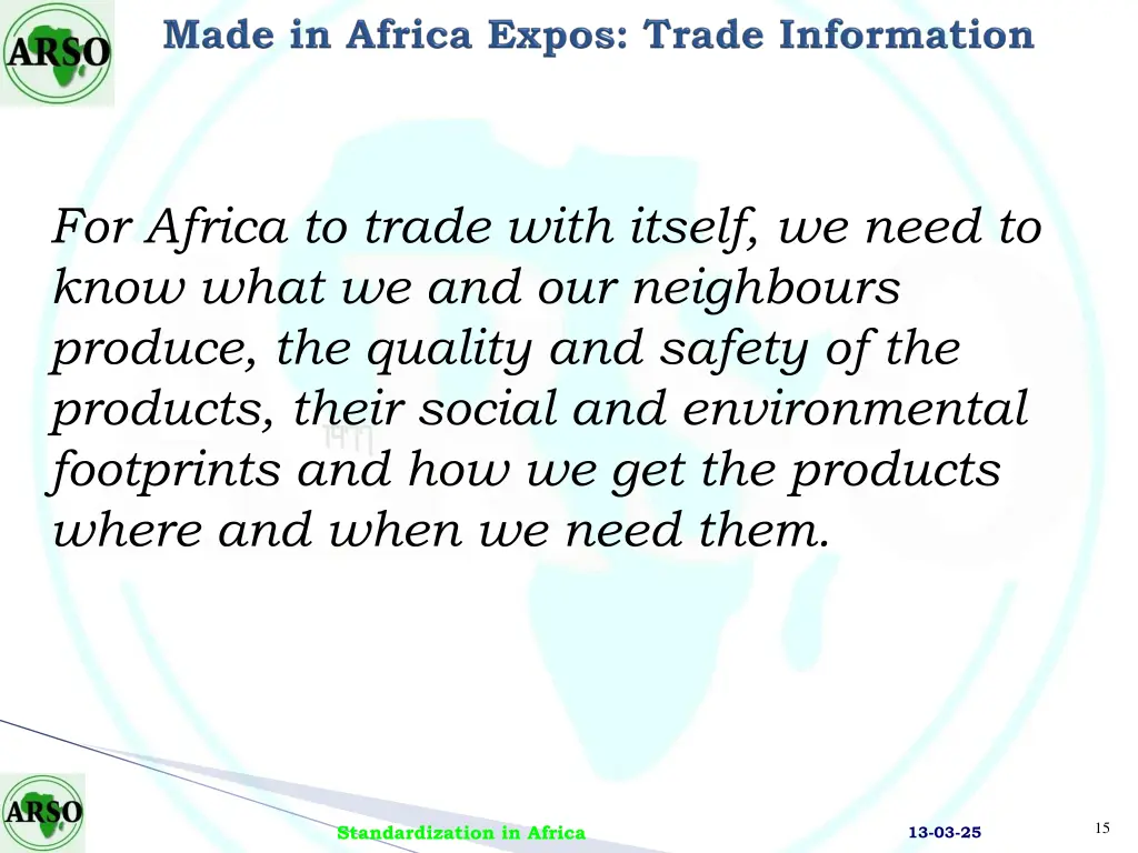 for africa to trade with itself we need to know