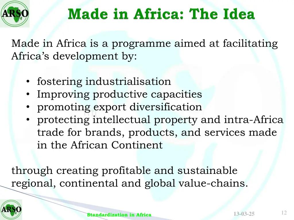 made in africa is a programme aimed