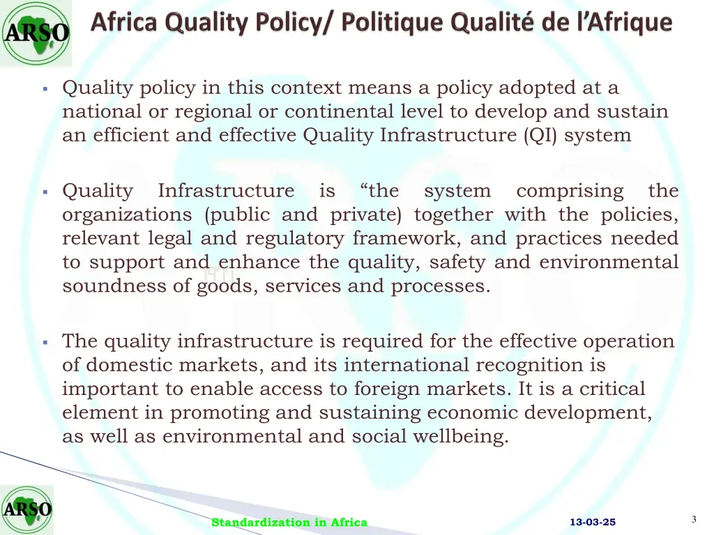 quality policy in this context means a policy