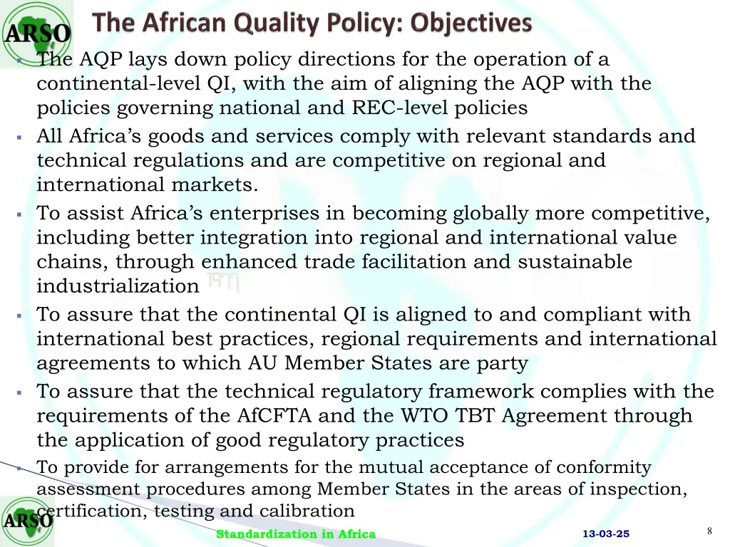 the aqp lays down policy directions