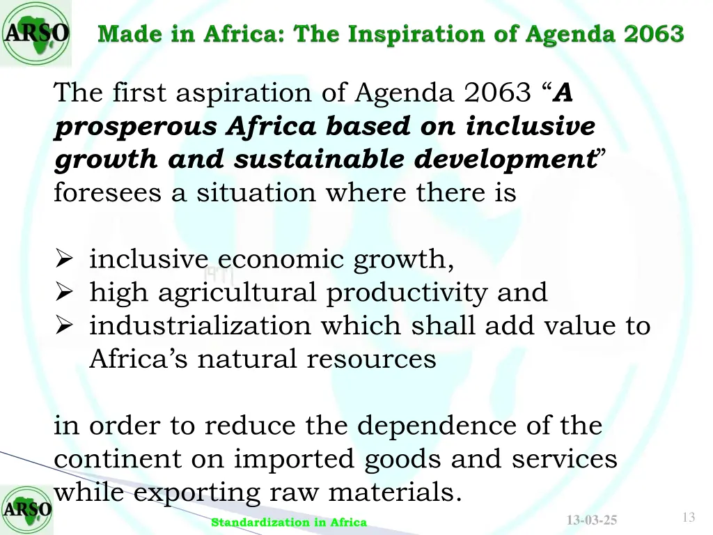 the first aspiration of agenda 2063 a prosperous