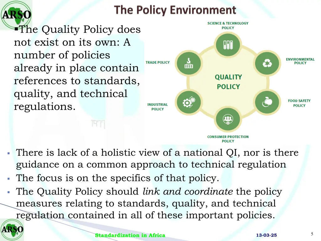 the quality policy does not exist