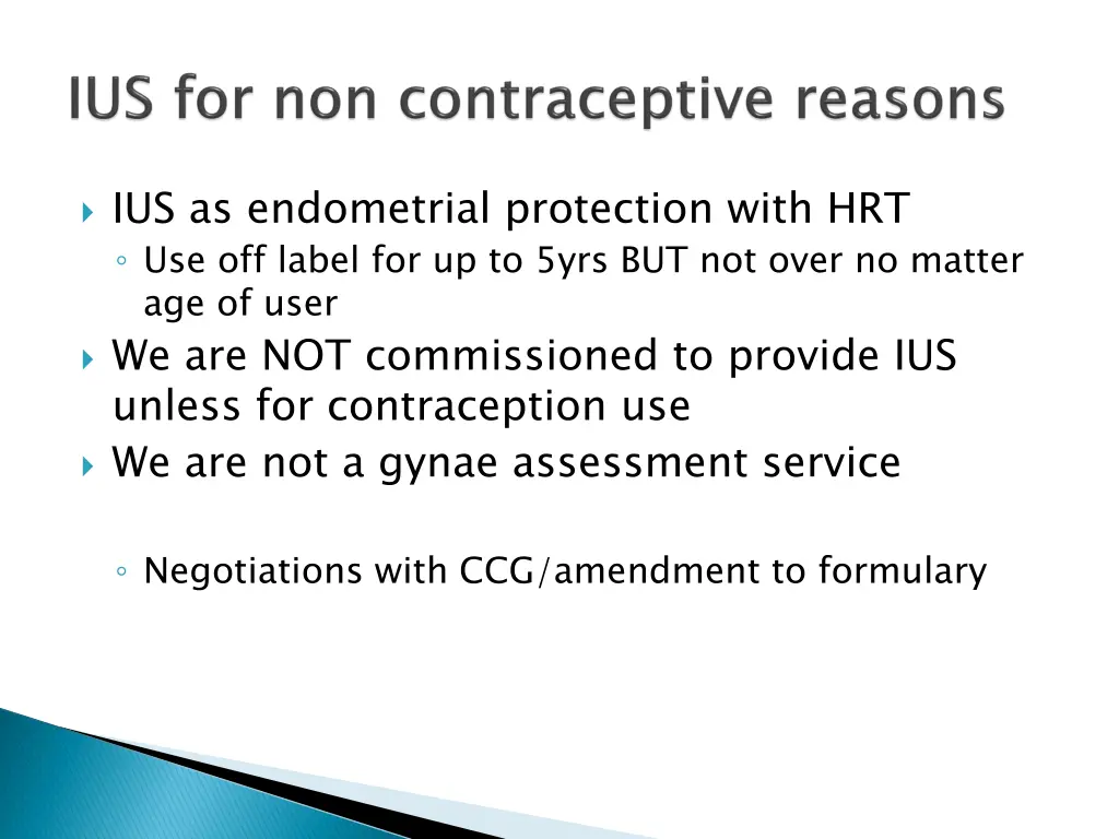 ius as endometrial protection with