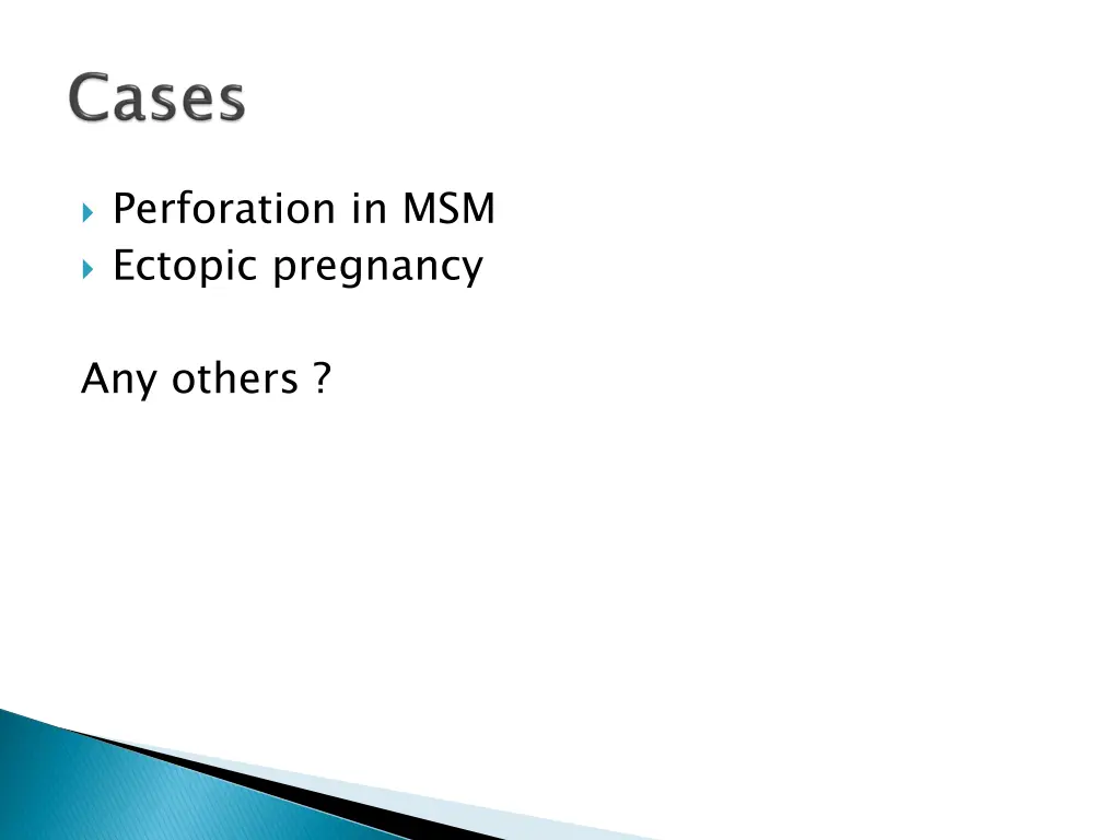 perforation in msm ectopic pregnancy