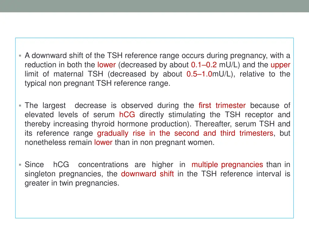a downward shift of the tsh reference range