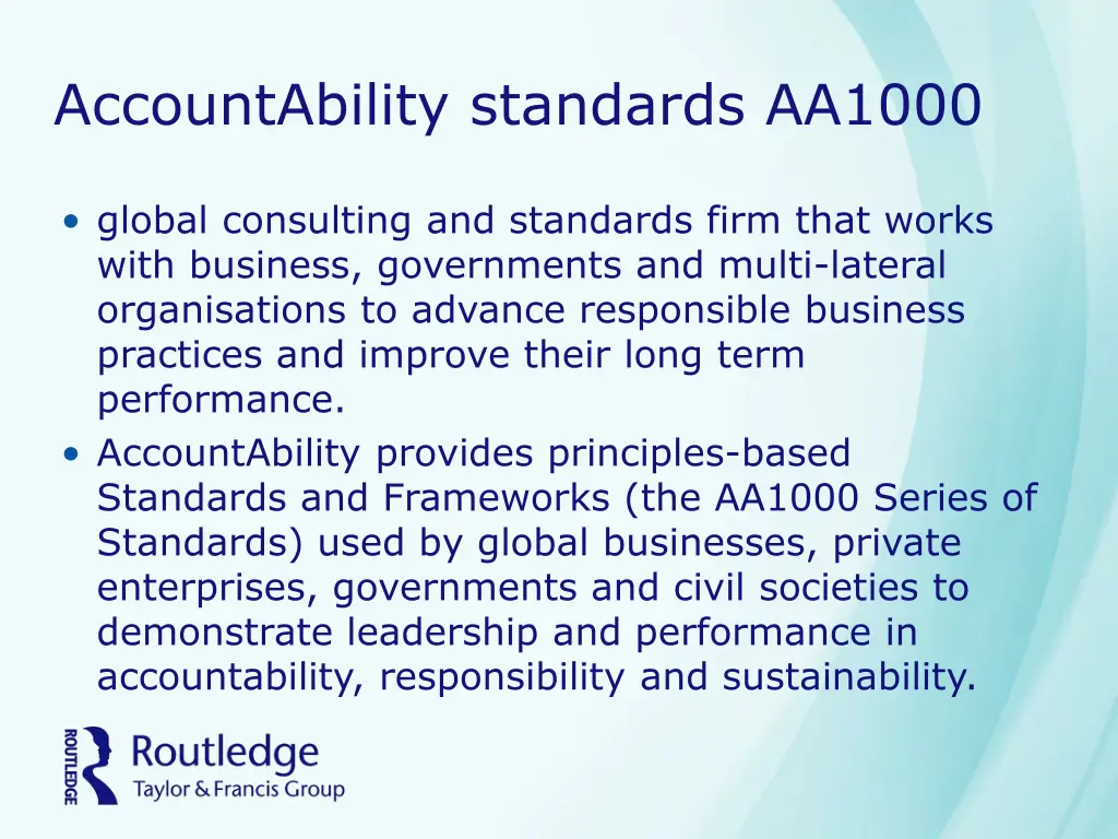 accountability standards aa1000