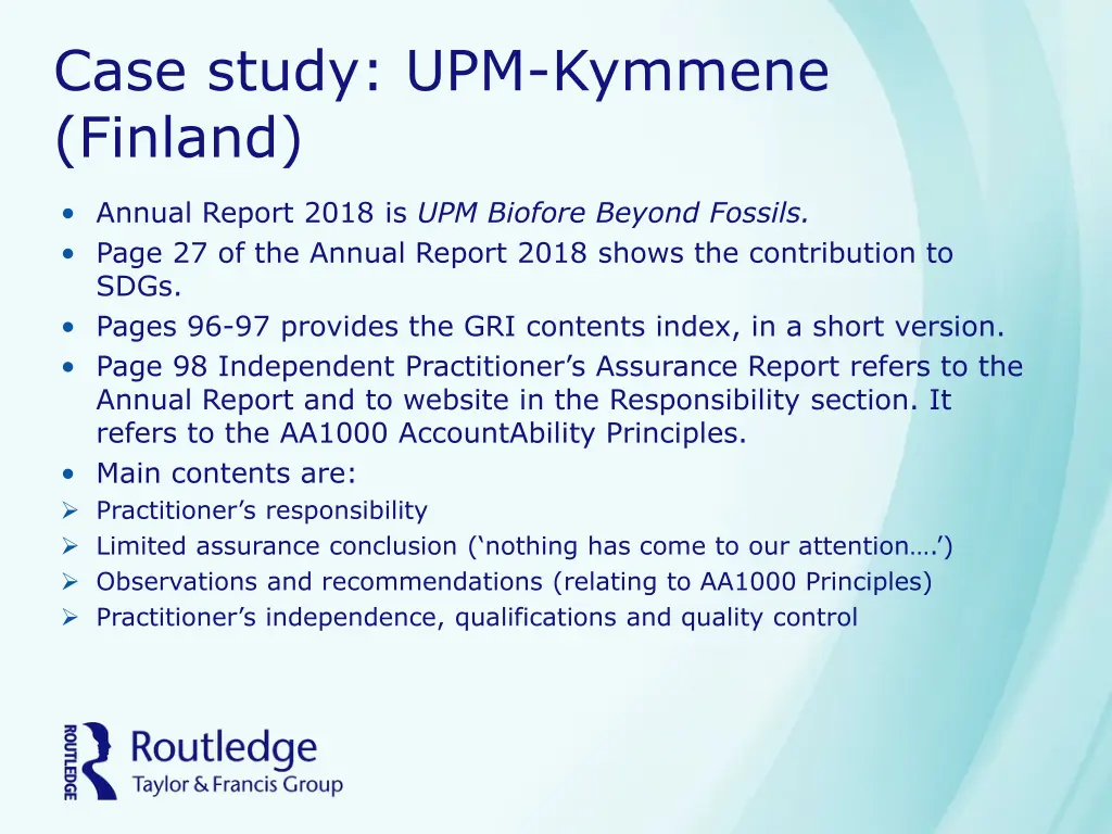 case study upm kymmene finland