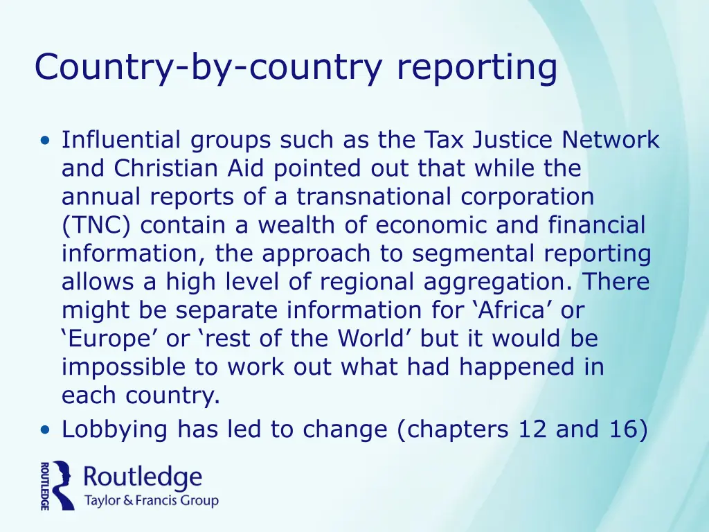 country by country reporting