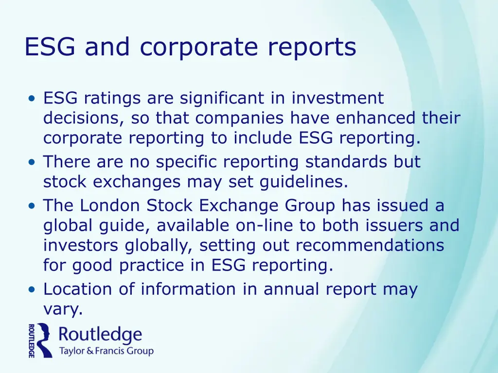 esg and corporate reports
