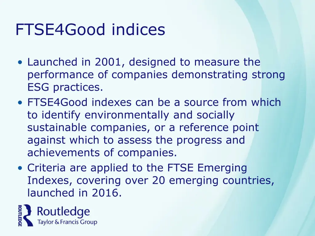 ftse4good indices