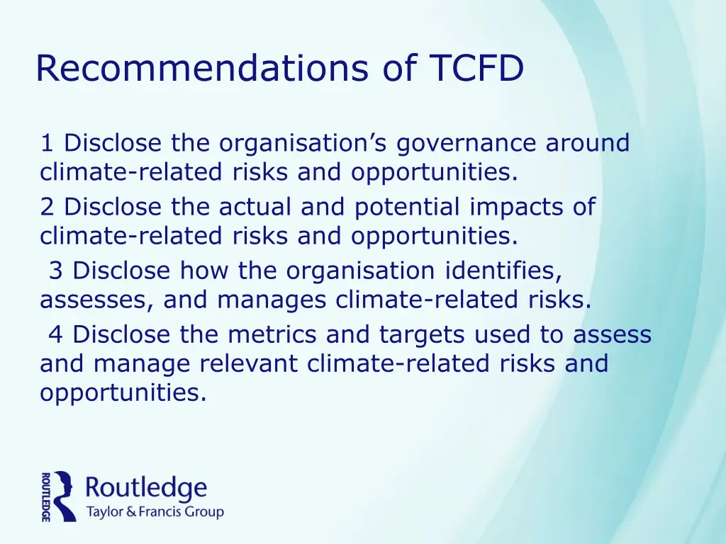 recommendations of tcfd