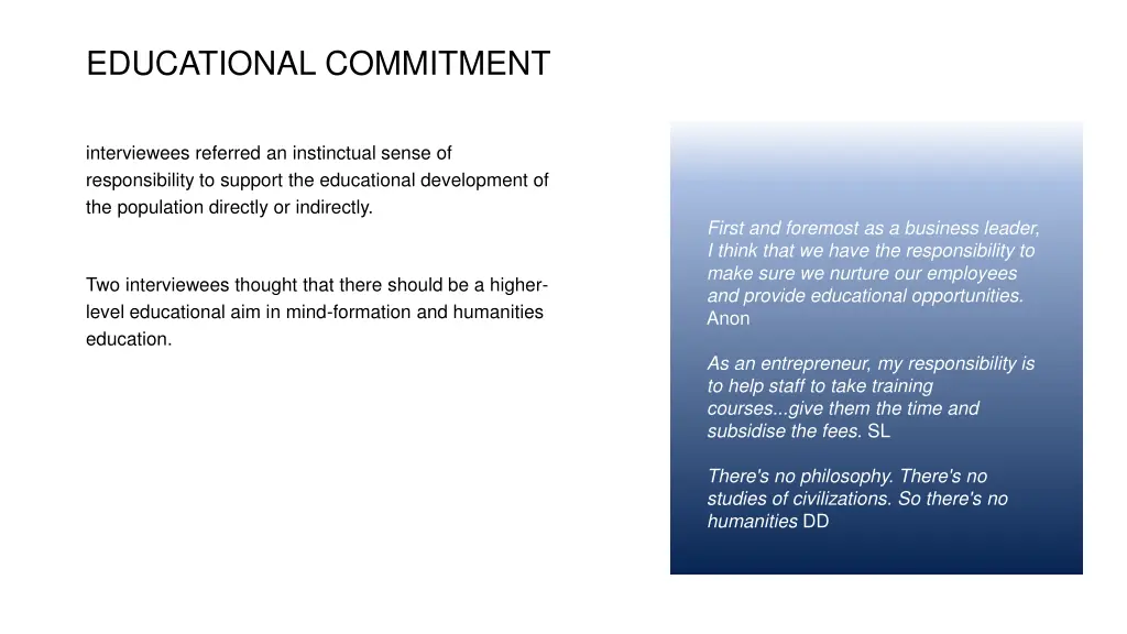 educational commitment