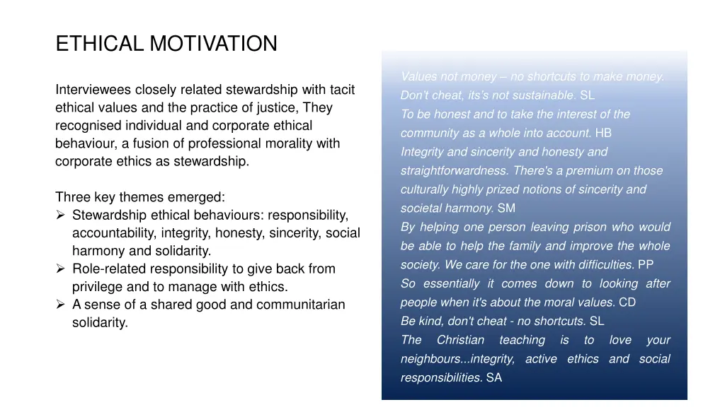 ethical motivation