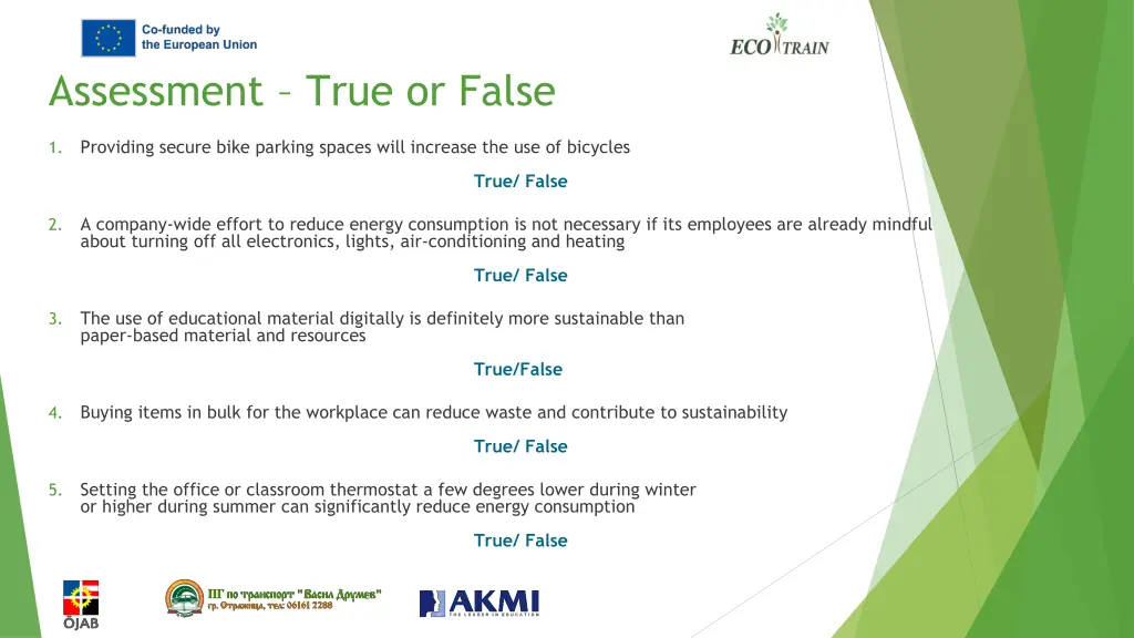assessment true or false