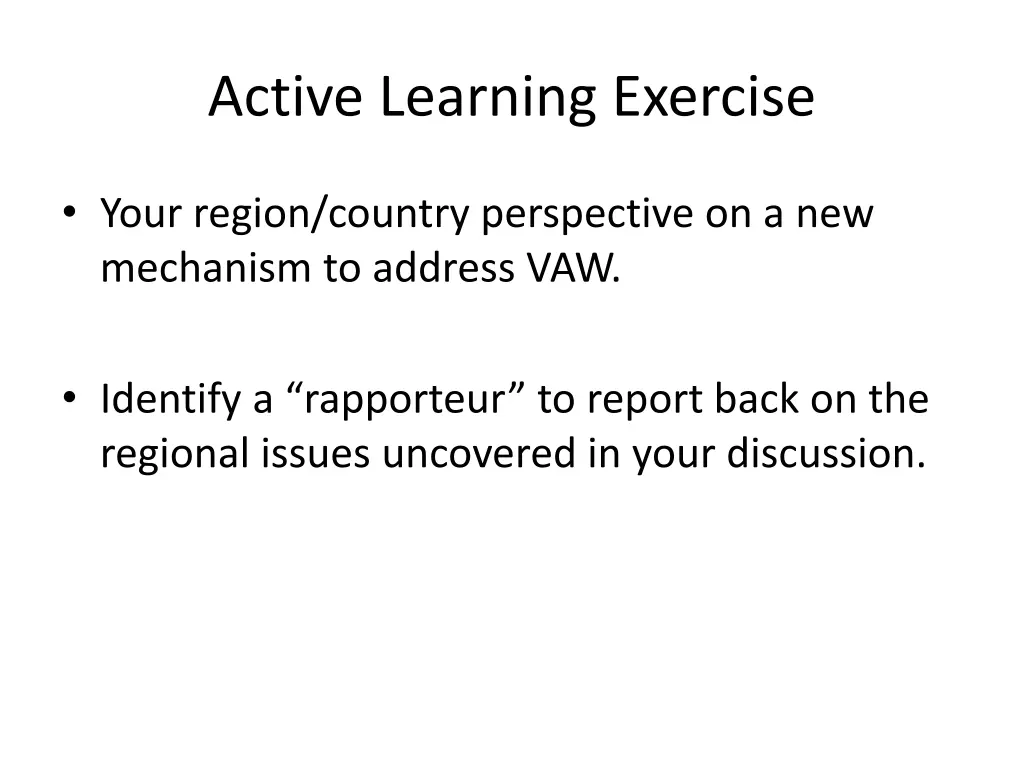 active learning exercise