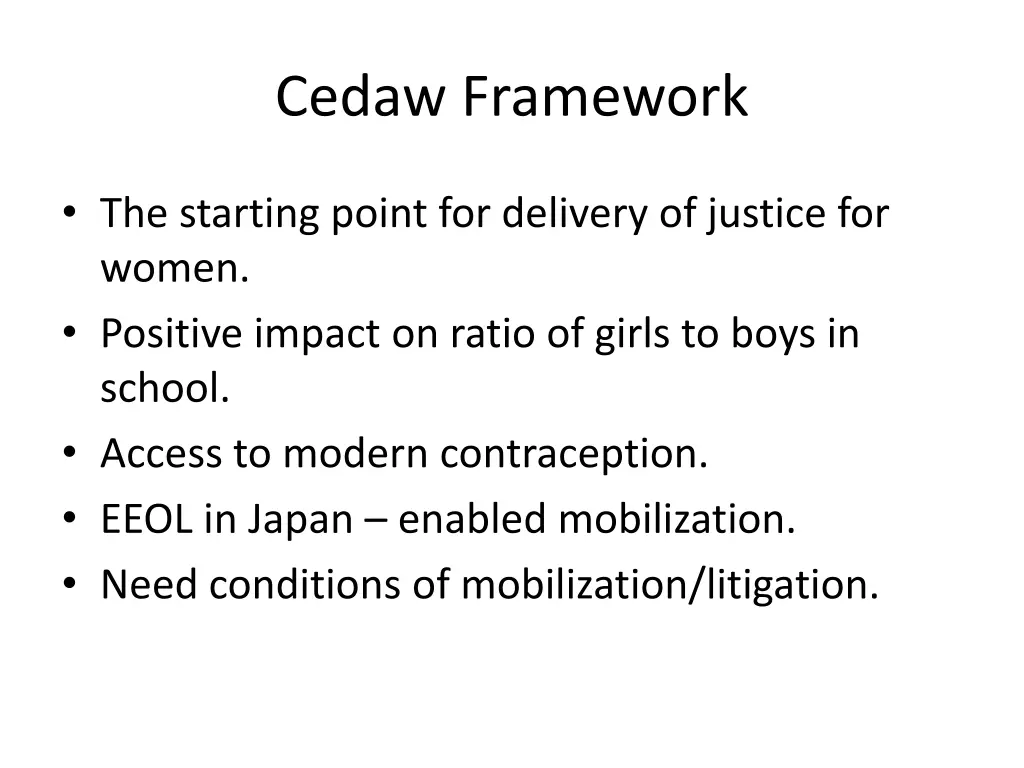 cedaw framework