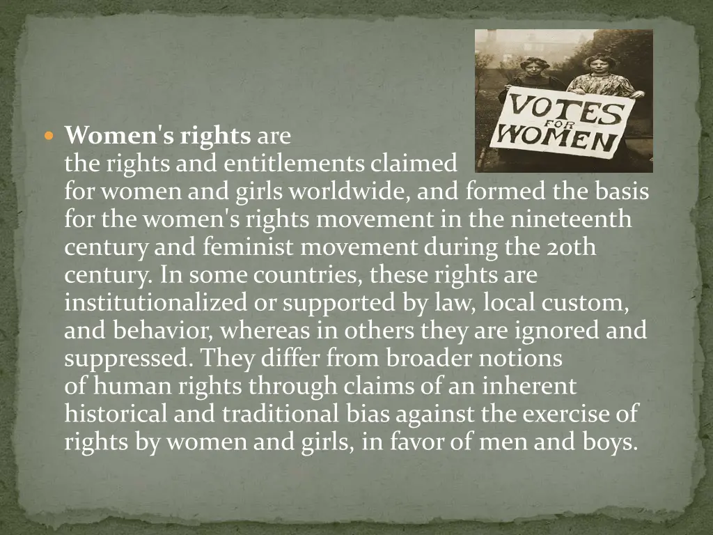 women s rights are the rights