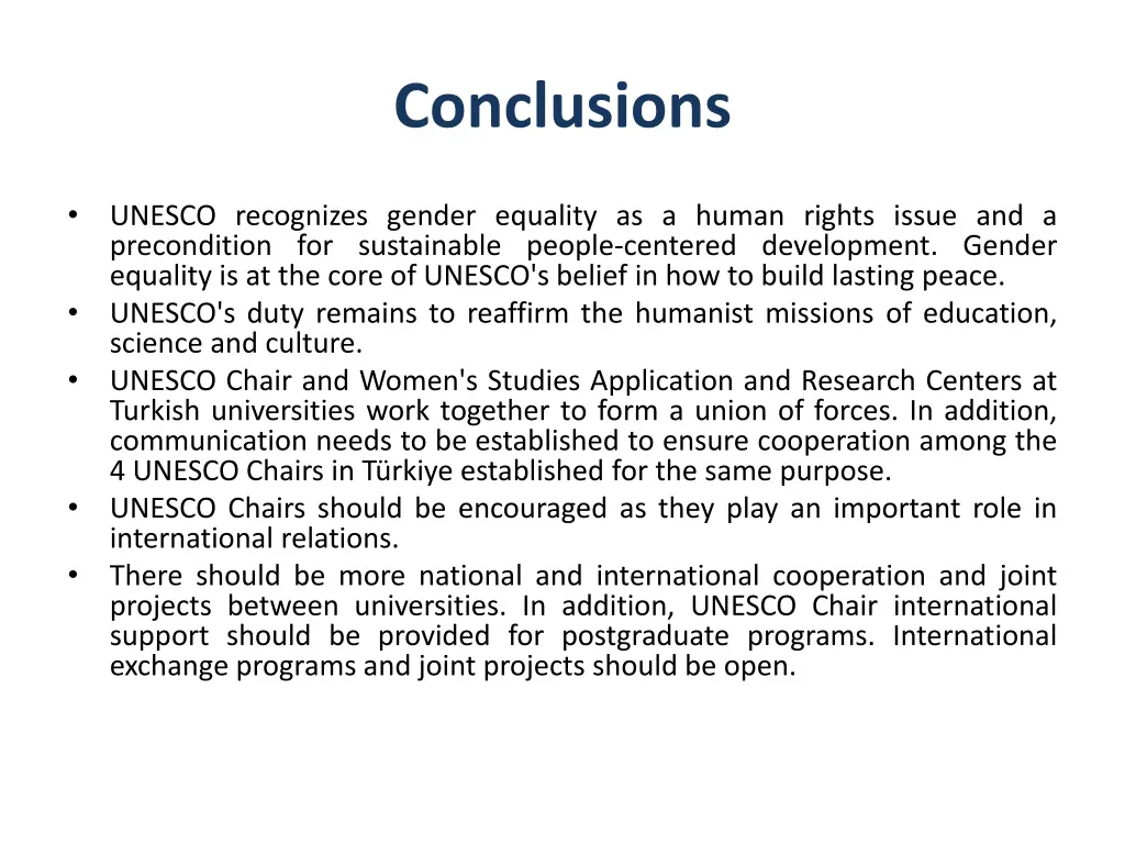 conclusions