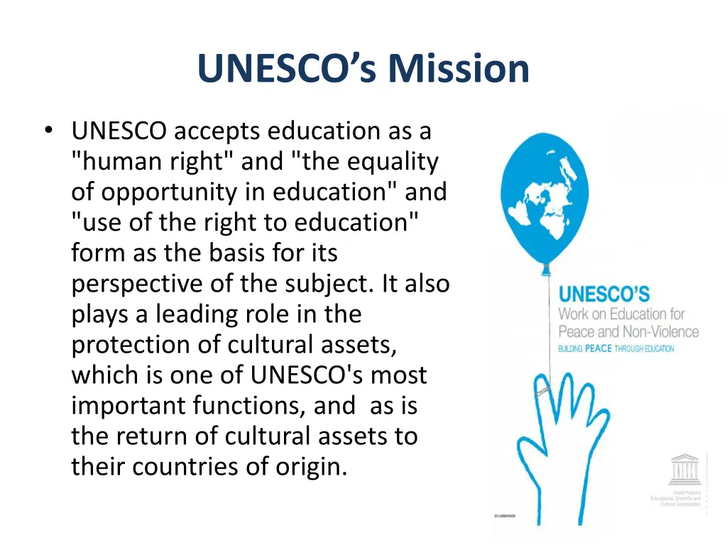unesco s mission