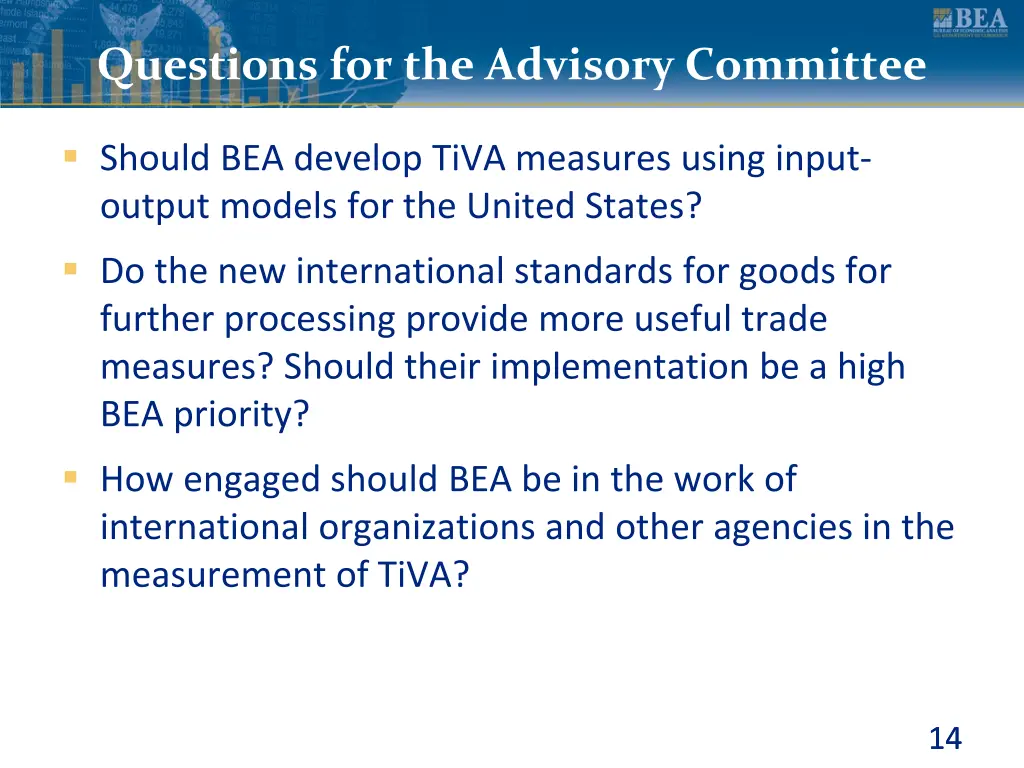 questions for the advisory committee