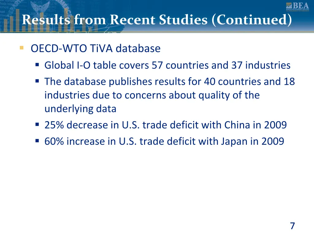 results from recent studies continued