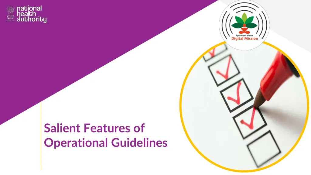 salient features of operational guidelines