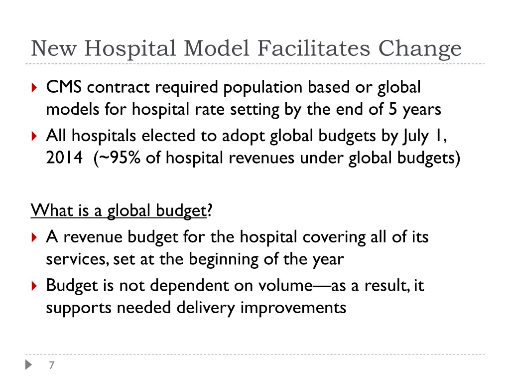 new hospital model facilitates change