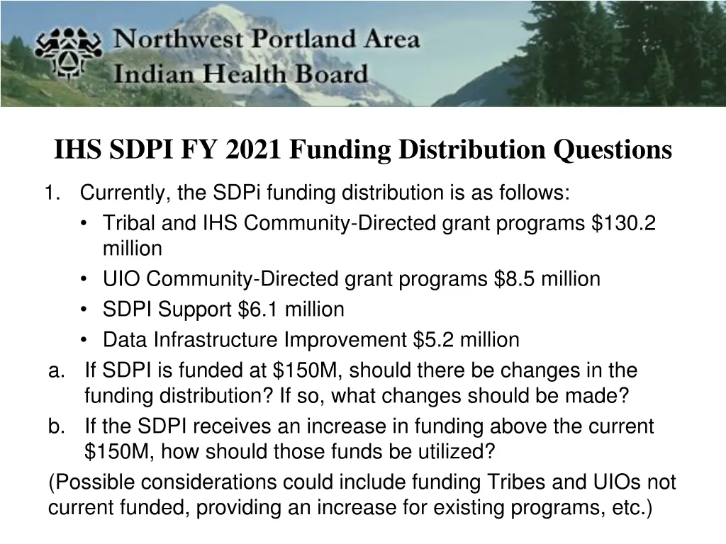 ihs sdpi fy 2021 funding distribution questions