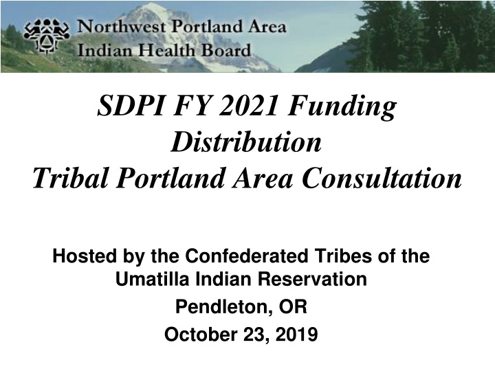 sdpi fy 2021 funding distribution tribal portland