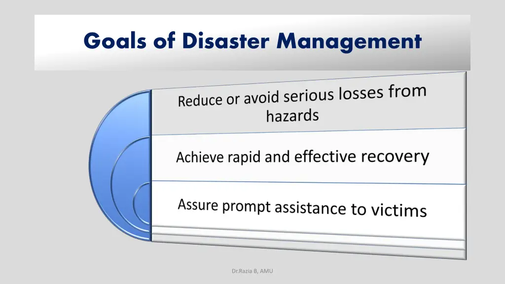 goals of disaster management