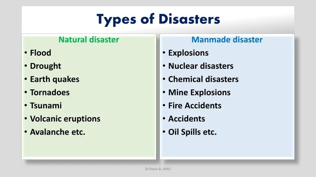 natural disaster