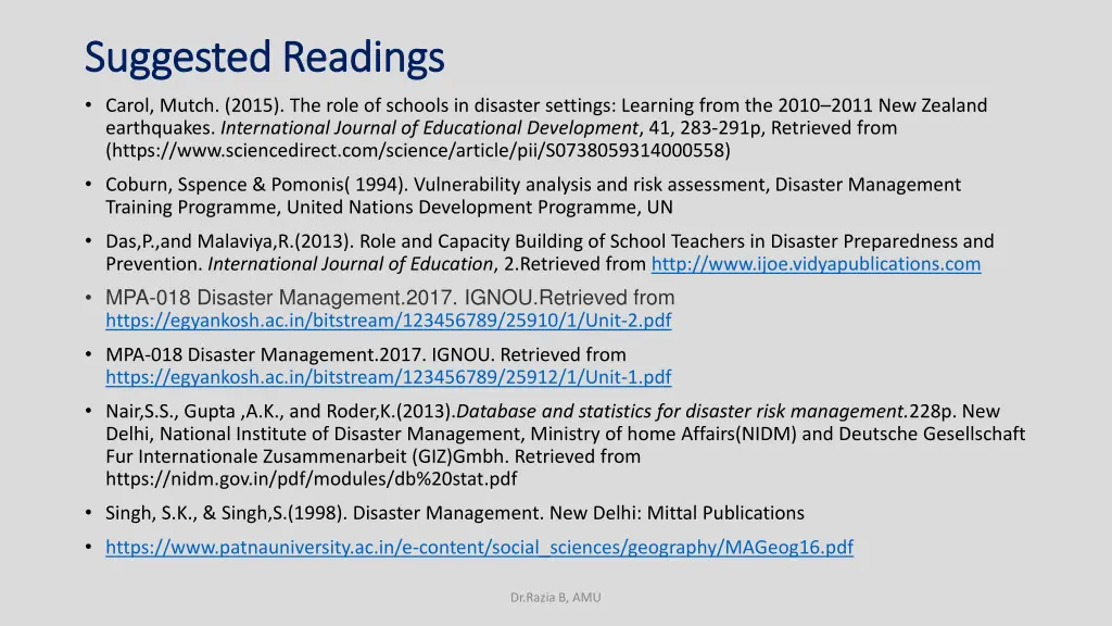 suggested readings suggested readings carol mutch