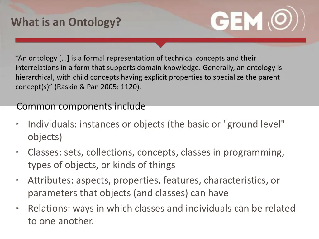 what is an ontology