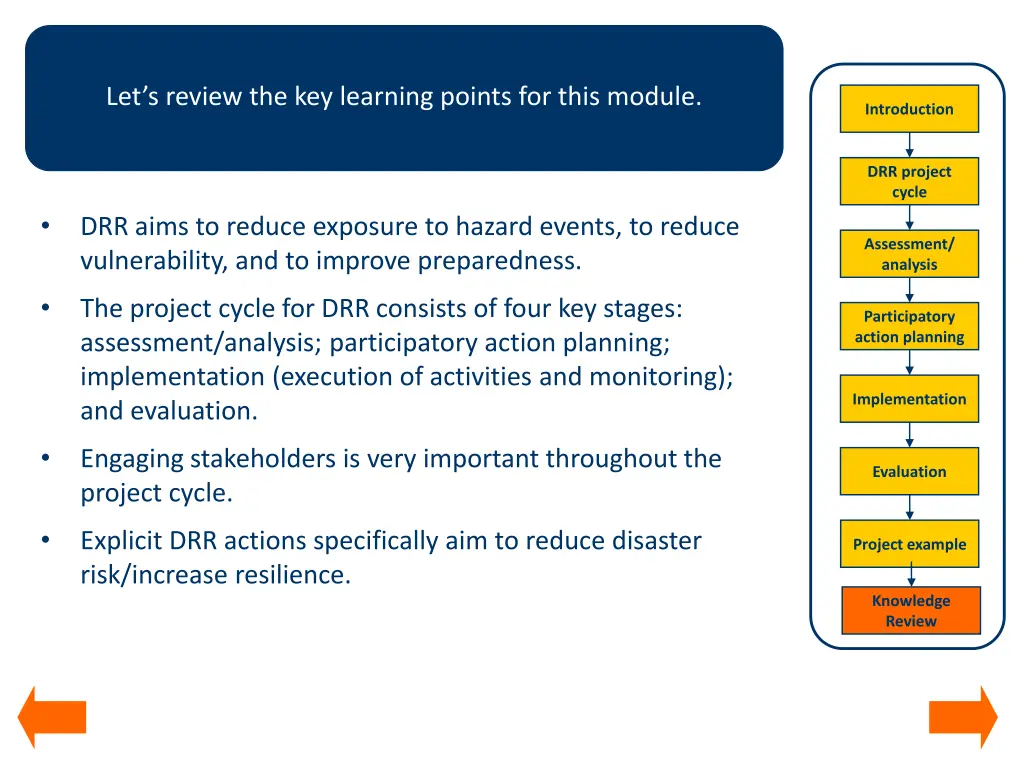let s review the key learning points for this
