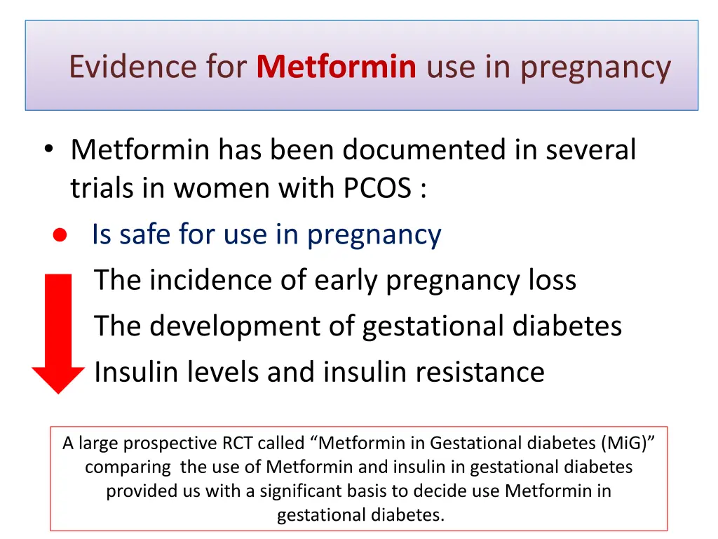 evidence for metformin use in pregnancy 4