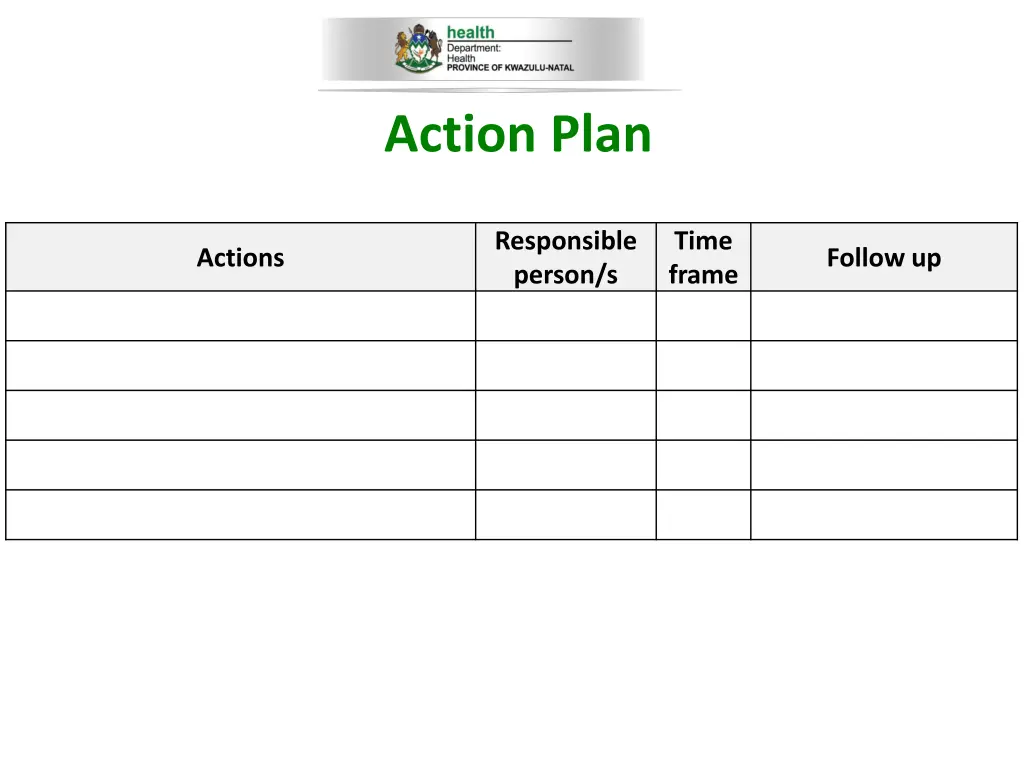 action plan