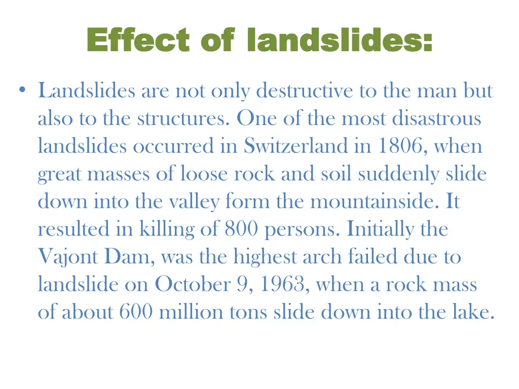 effect of landslides effect of landslides