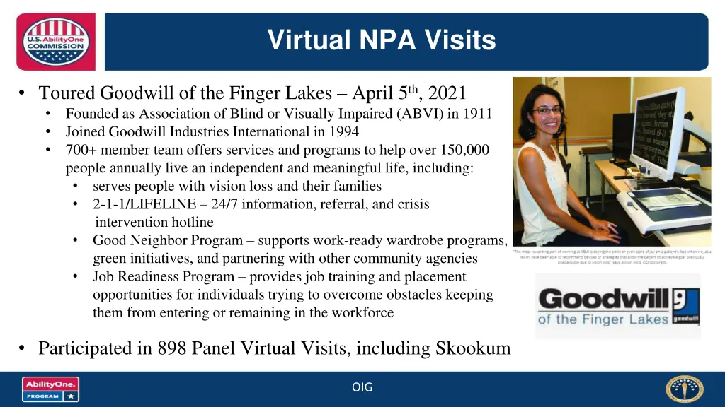 virtual npa visits