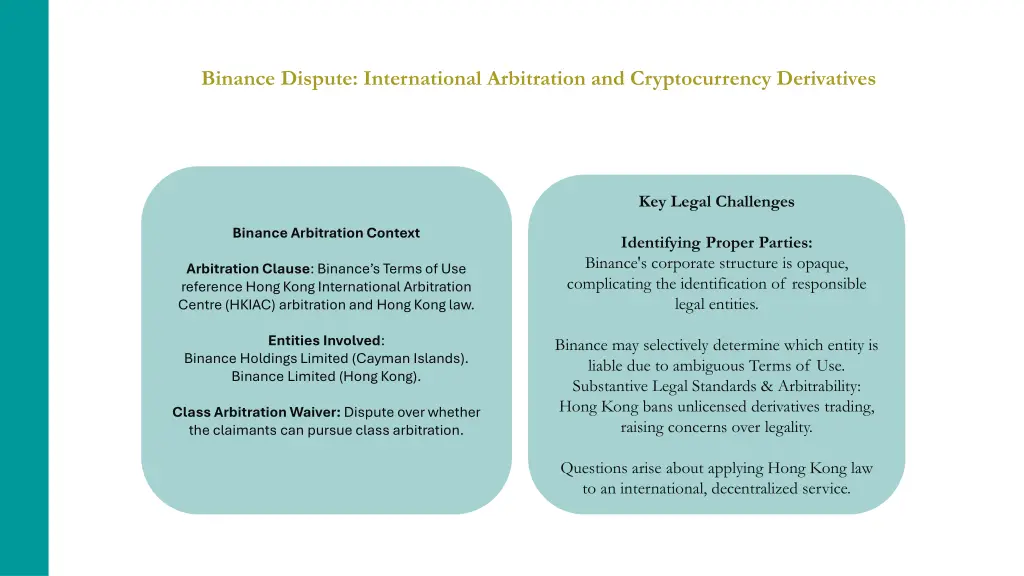 binance dispute international arbitration