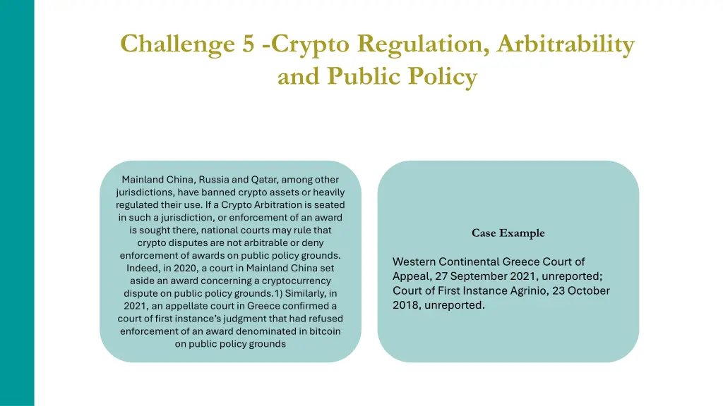 challenge 5 crypto regulation arbitrability