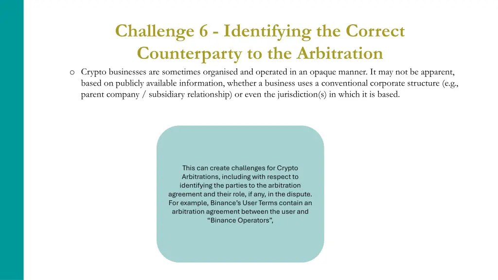 challenge 6 identifying the correct counterparty