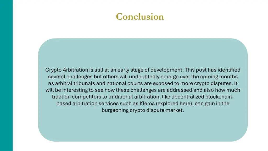 conclusion