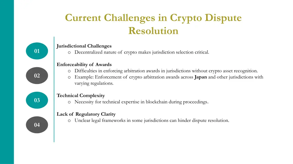 current challenges in crypto dispute resolution