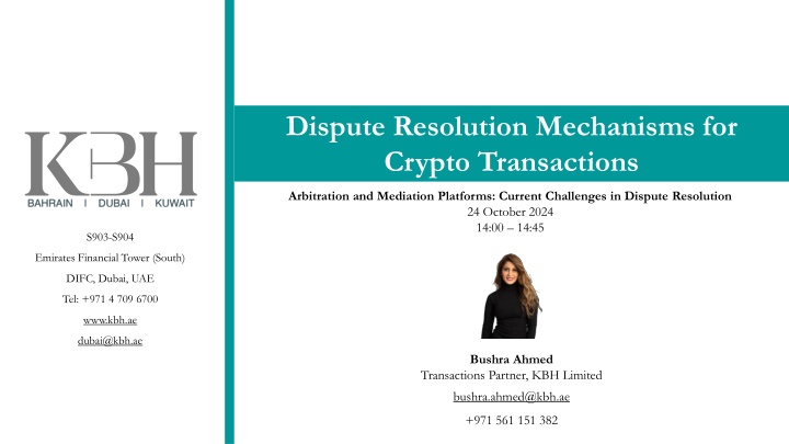 dispute resolution mechanisms for crypto