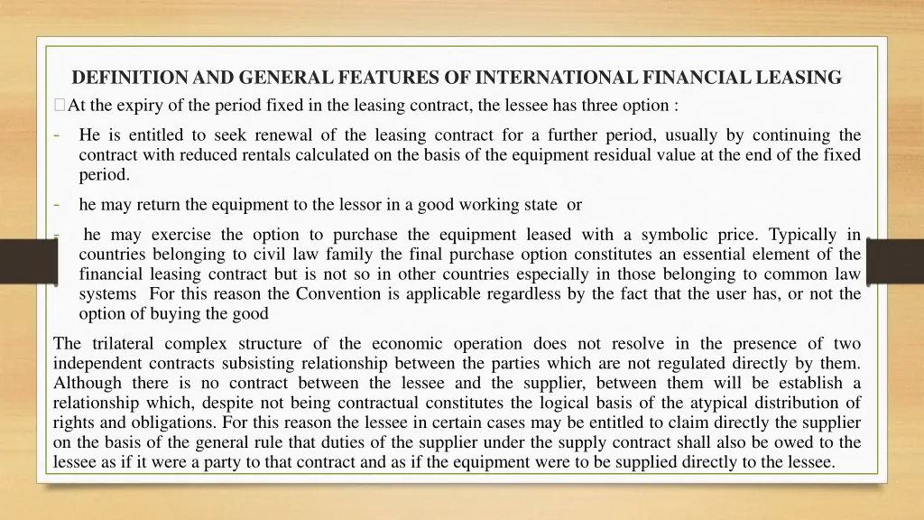 definition and general features of international 1