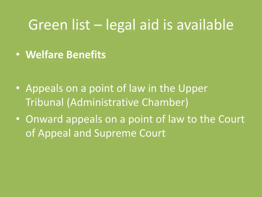green list legal aid is available 8